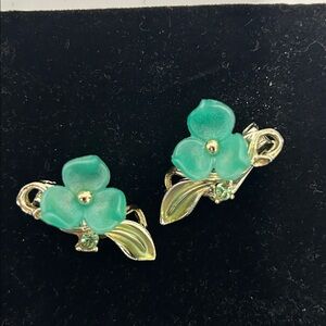 Vintage Flower Clip-On Earrings